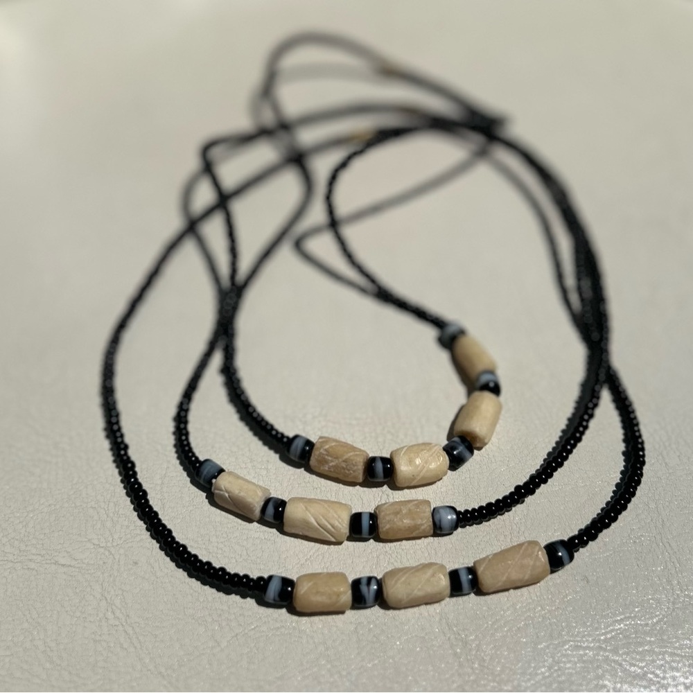 💯 Authentic West African Beaded Necklace Benin 🇧🇯 Made